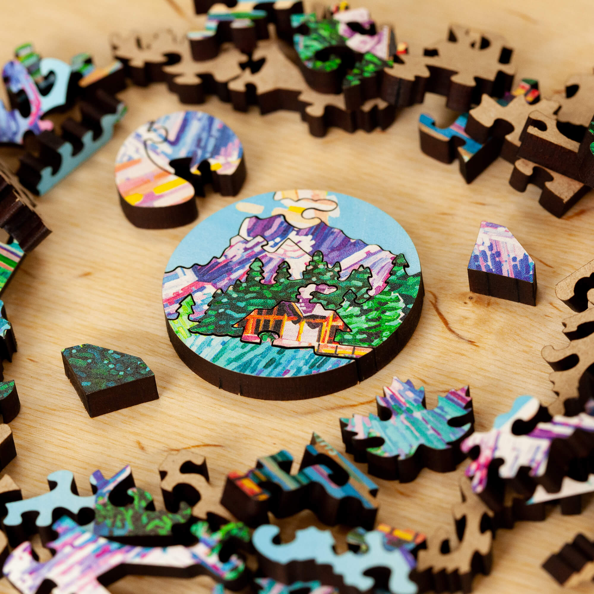 Stumpcraft Puzzles - Ruolin Shi Emerald Lake Wooden Jigsaw Puzzle