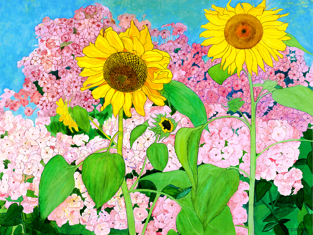 Artifact Puzzles - Ernest Bieler Sunflowers Wooden Jigsaw Puzzle