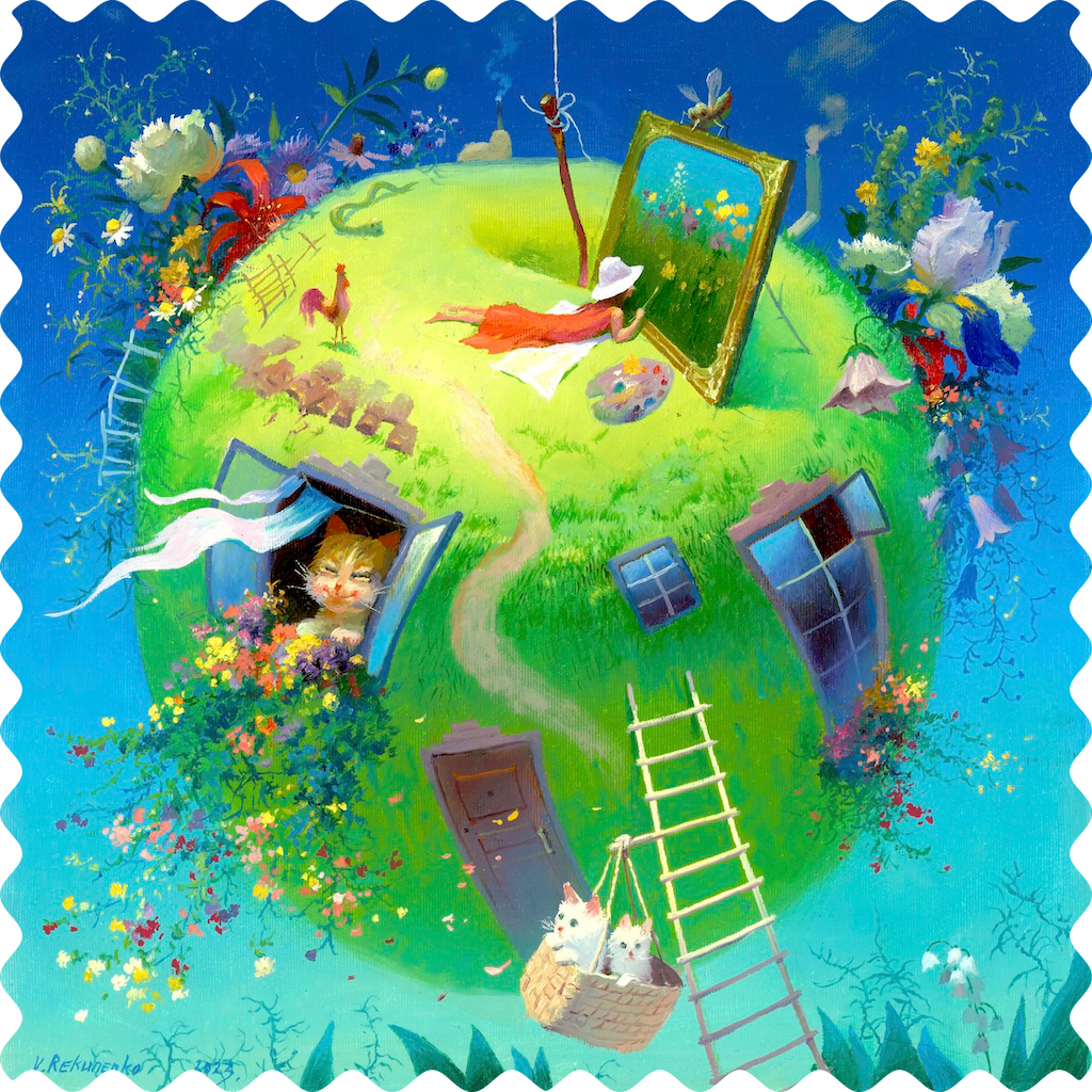 Artifact Puzzles - Rekunenko Green Apple With Cats Wooden Jigsaw Puzzl Artifact Puzzles - Rekunenko Green Apple With Cats Wooden Jigsaw Puzzl