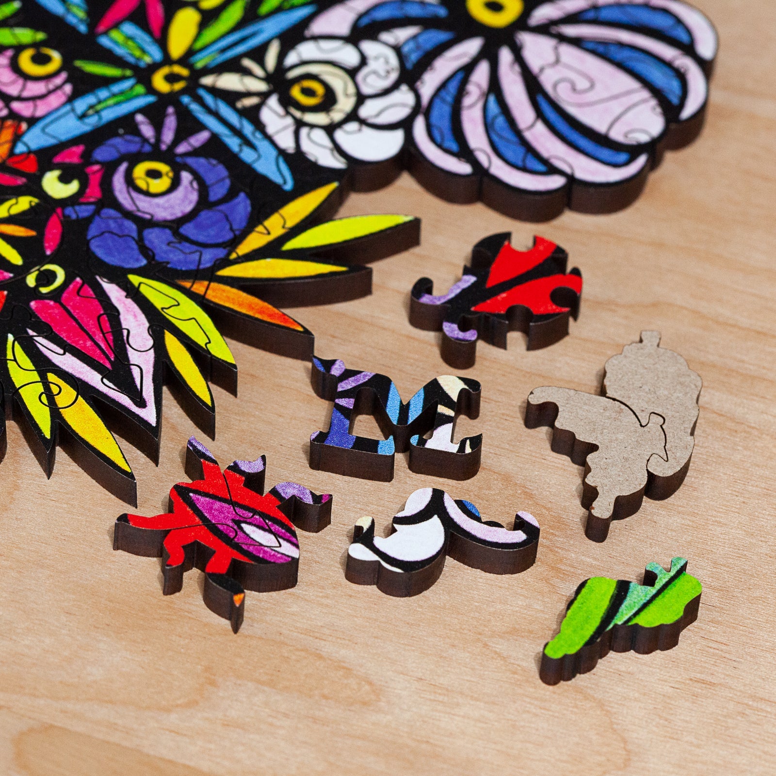 Stumpcraft Puzzles - Lori Anne McKague Lac la Hache Wildflowers Wooden Jigsaw Puzzle