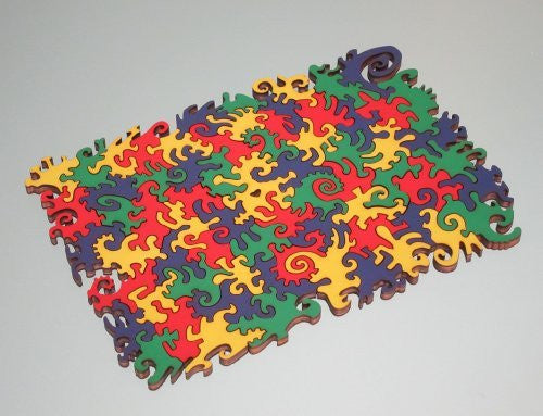 Artifact Puzzles - Small Four Color Map Wooden Jigsaw Puzzle