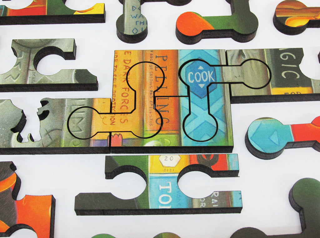 Artifact Puzzles - Justin Hillgrove Arcane Shelfie Wooden Jigsaw Puzzle
