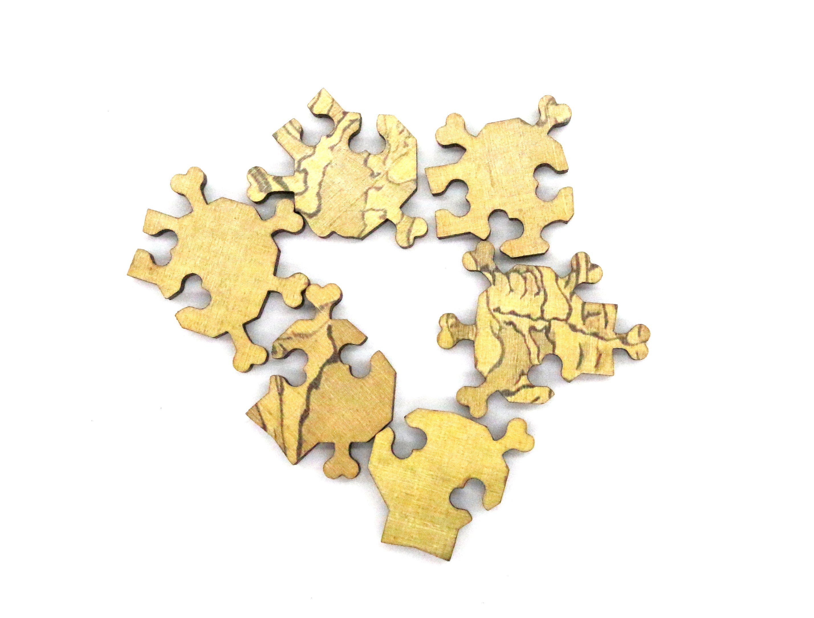 Ecru Puzzles - Ryoko Meditating Skeleton Wooden Jigsaw Puzzle