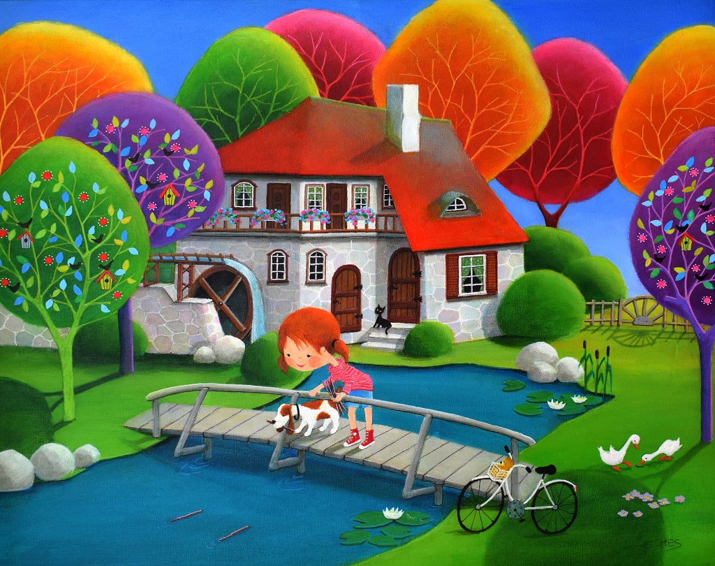 Artifact Puzzles - Iwona Lifsches Poohsticks Wooden Jigsaw Puzzle