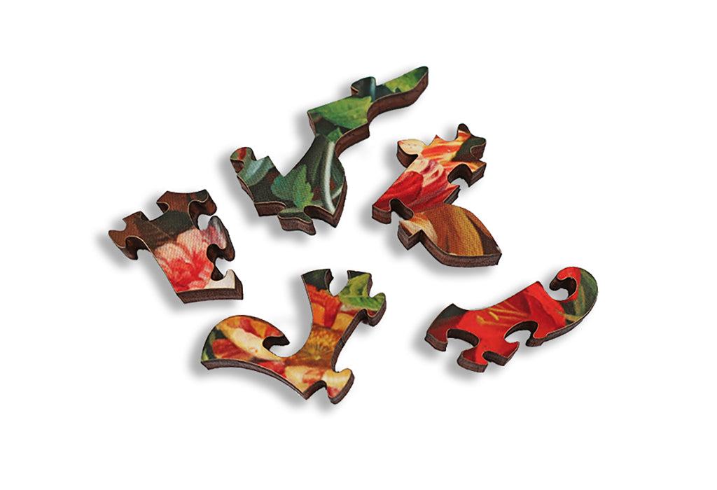 Artifact Puzzles - Severin Roesen Flower Still Life Wooden Jigsaw Puzzle