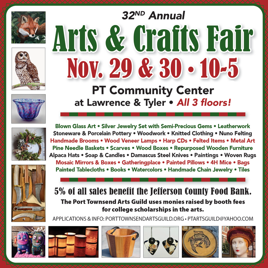 Join us at the Port Townsend Arts and Crafts Fair this Friday and Saturday
