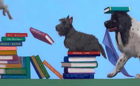 Interview with artist Kathryn Freeman about the Literary Dogs Mural (and puzzle!)