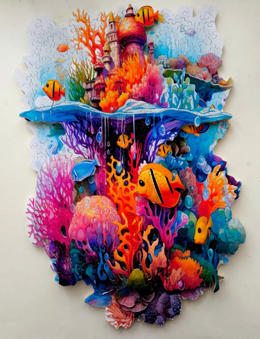 Mr Gogo Puzzles - Deep in the Sea Hand-cut Wooden Jigsaw Puzzle