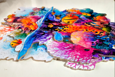 Mr Gogo Puzzles - Deep in the Sea Hand-cut Wooden Jigsaw Puzzle