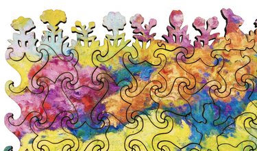 Artifact Puzzles - Monet Chrysanthemums Wooden Jigsaw Puzzle