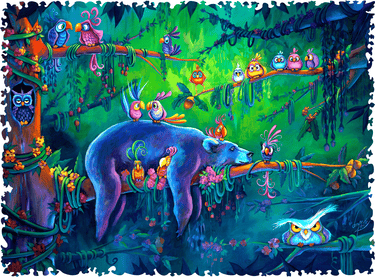 Artifact Puzzles - Denyse Klette Feeling A Little Blue Wooden Jigsaw Puzzle