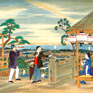 Ecru Puzzles - Utagawa Hiroshige II Famous Views of Tokaido Road Wooden Jigsaw Puzzle