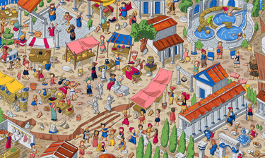 Artifact Puzzles - Giulia Calistro Greek Breeze Wooden Jigsaw Puzzle