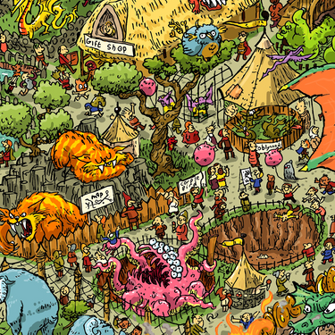 Artifact Puzzles - Huw Aaron Legendary Welsh Zoo Wooden Jigsaw Puzzle