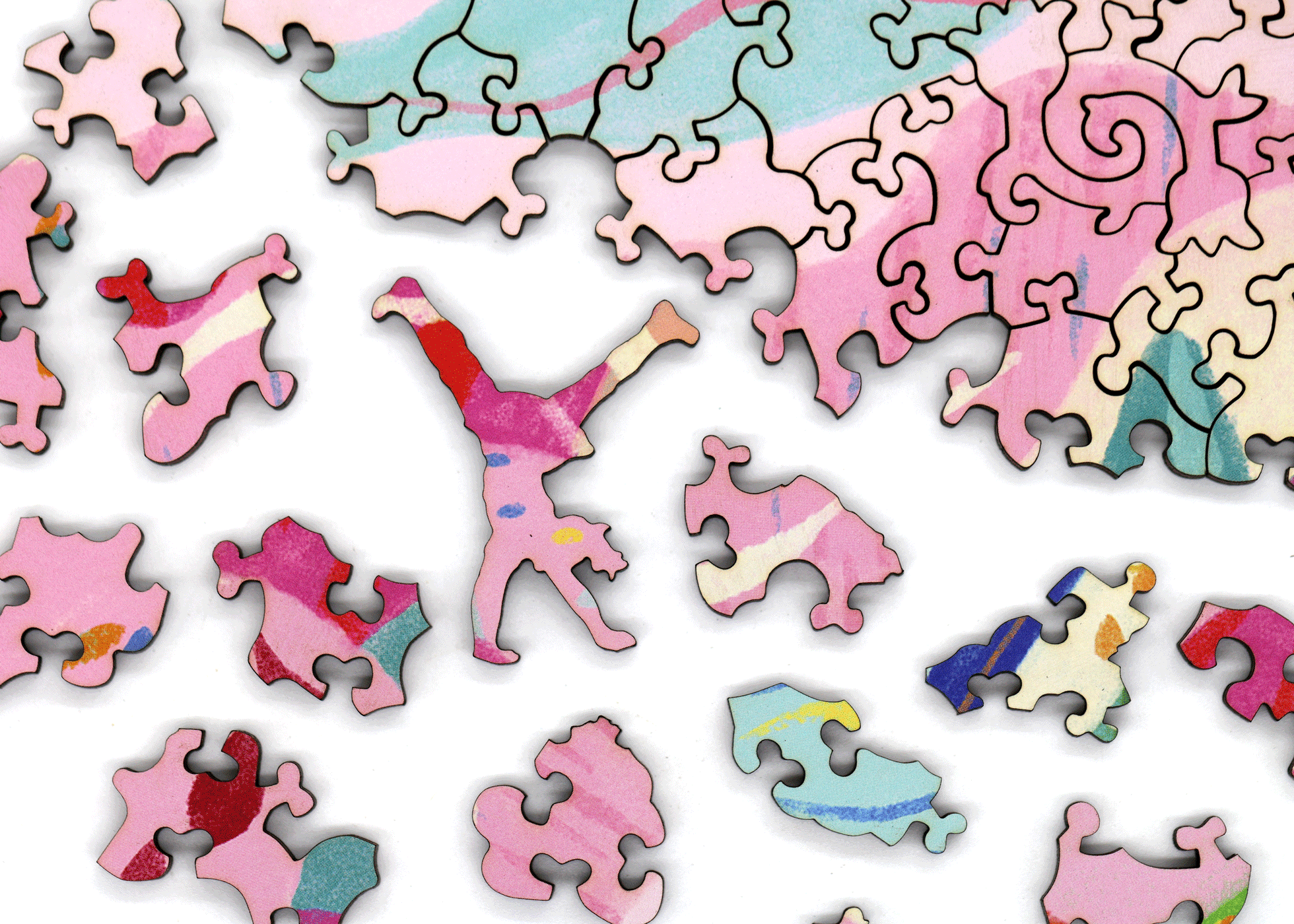 Artifact Puzzles - Jocelyn Kao Pink Spring Mountain Wooden Jigsaw Puzz Artifact Puzzles - Jocelyn Kao Pink Spring Mountain Wooden Jigsaw Puzz