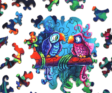 Artifact Puzzles - Denyse Klette Feeling A Little Blue Wooden Jigsaw Puzzle