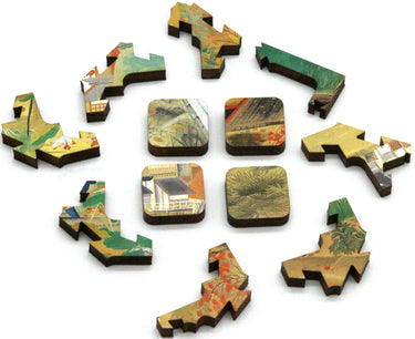 Ecru Puzzles - Ochiai Rofu Kyoto Four Scenes Wooden Jigsaw Puzzle