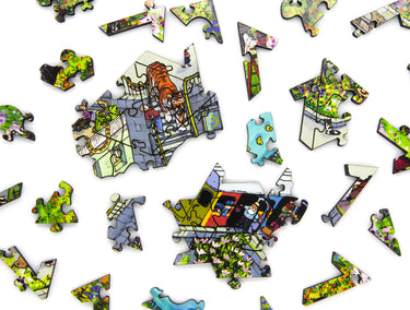 Artifact Puzzles - Tom Kilian Animal Utopia Wooden Jigsaw Puzzle