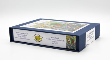 Artifact Puzzles -  Herb Ruud Holiday Hustle And Bustle Wooden Jigsaw Puzzle