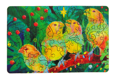 Artifact Puzzles Christmas Card - Aviela Maynard Caribbean Caroling Wooden Jigsaw Puzzle