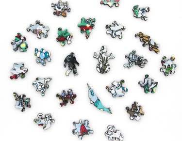 Artifact Puzzles - Manuel Garand Polar Shenanigans Wooden Jigsaw Puzzle