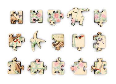 Ecru Puzzles - Fable In Bloom Chinoiserie Wooden Jigsaw Puzzle