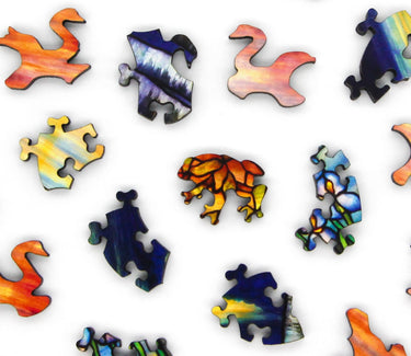 Artifact Puzzles - Tiffany Birches and Irises Wooden Jigsaw Puzzle