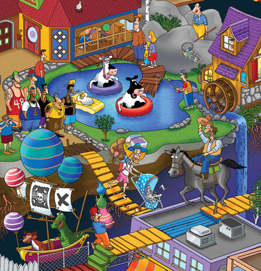 Artifact Puzzles - Steve Skelton If Sixes Were Nines Triptych Wooden Jigsaw Puzzle