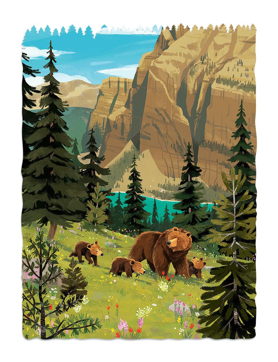 Ecru Puzzles Kim Smith Moraine Lake Bears
