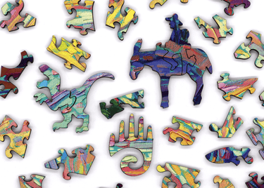 Artifact Puzzles - Erin Hanson Dawning Saguaro Wooden Jigsaw Puzzle