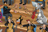 Artifact Puzzles - Steve Skelton Rhapsody In Zoo Wooden Jigsaw Puzzle