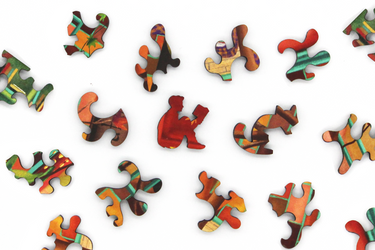 Ecru Puzzles - Christine Rotolo Lattes And Literature Wooden Jigsaw Puzzle