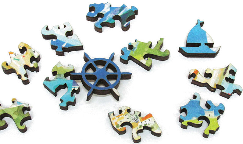 Artifact Puzzles - Small Four Color Map Wooden Jigsaw Puzzle
