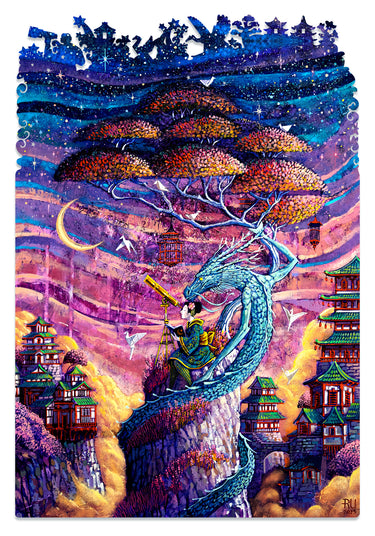 Ecru Puzzles - Roch Urbaniak Stargazers Wooden Jigsaw Puzzle