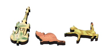 Ecru Puzzles - Louis Wain Fiddling Cat Wooden Jigsaw Puzzle