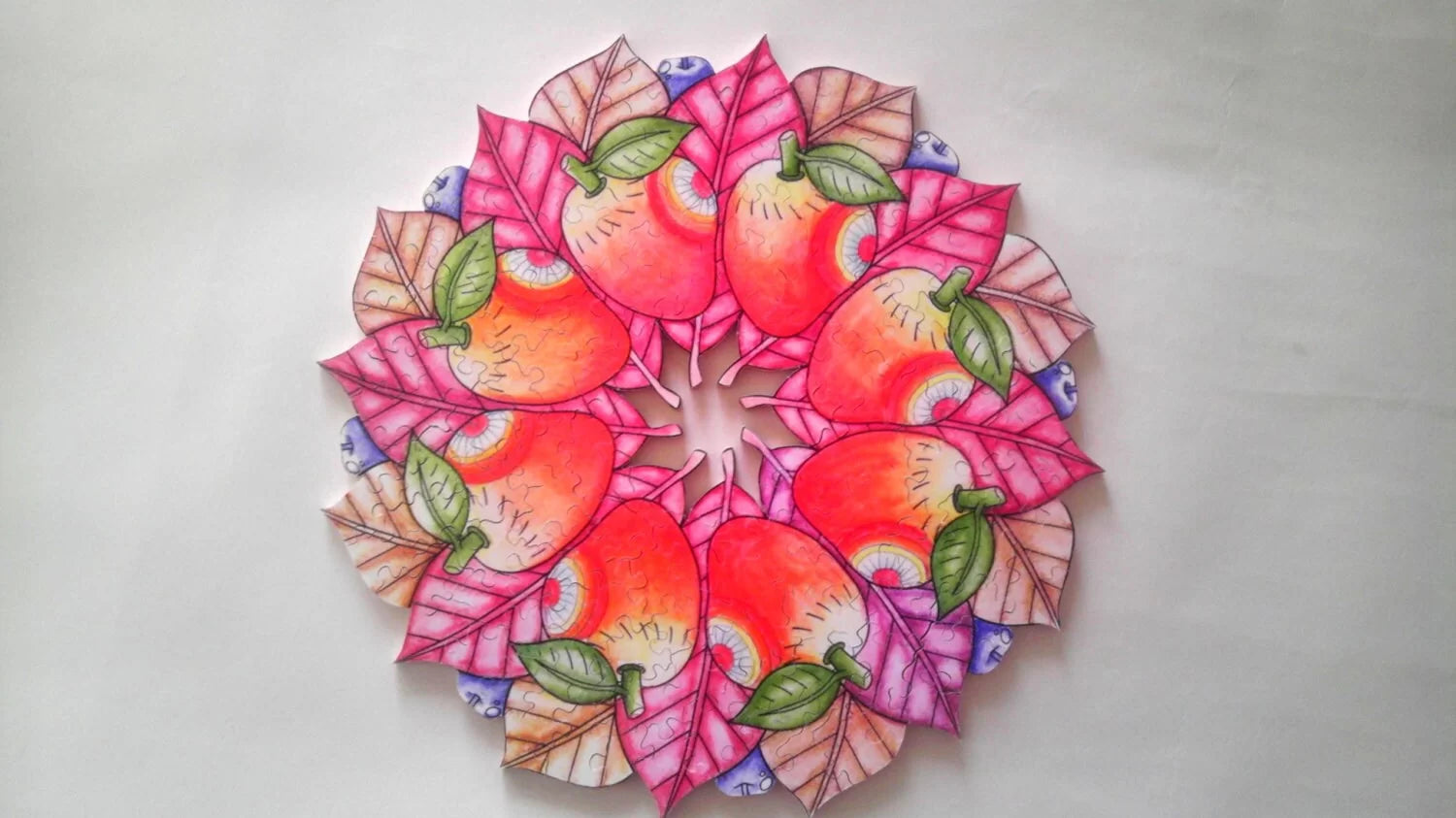 Mr Gogo Puzzles - Fruity Circle Hand-cut Wooden Jigsaw Puzzle