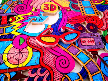 Mr Gogo Puzzles - Cinema Challenge Hand-cut Wooden Jigsaw Puzzle