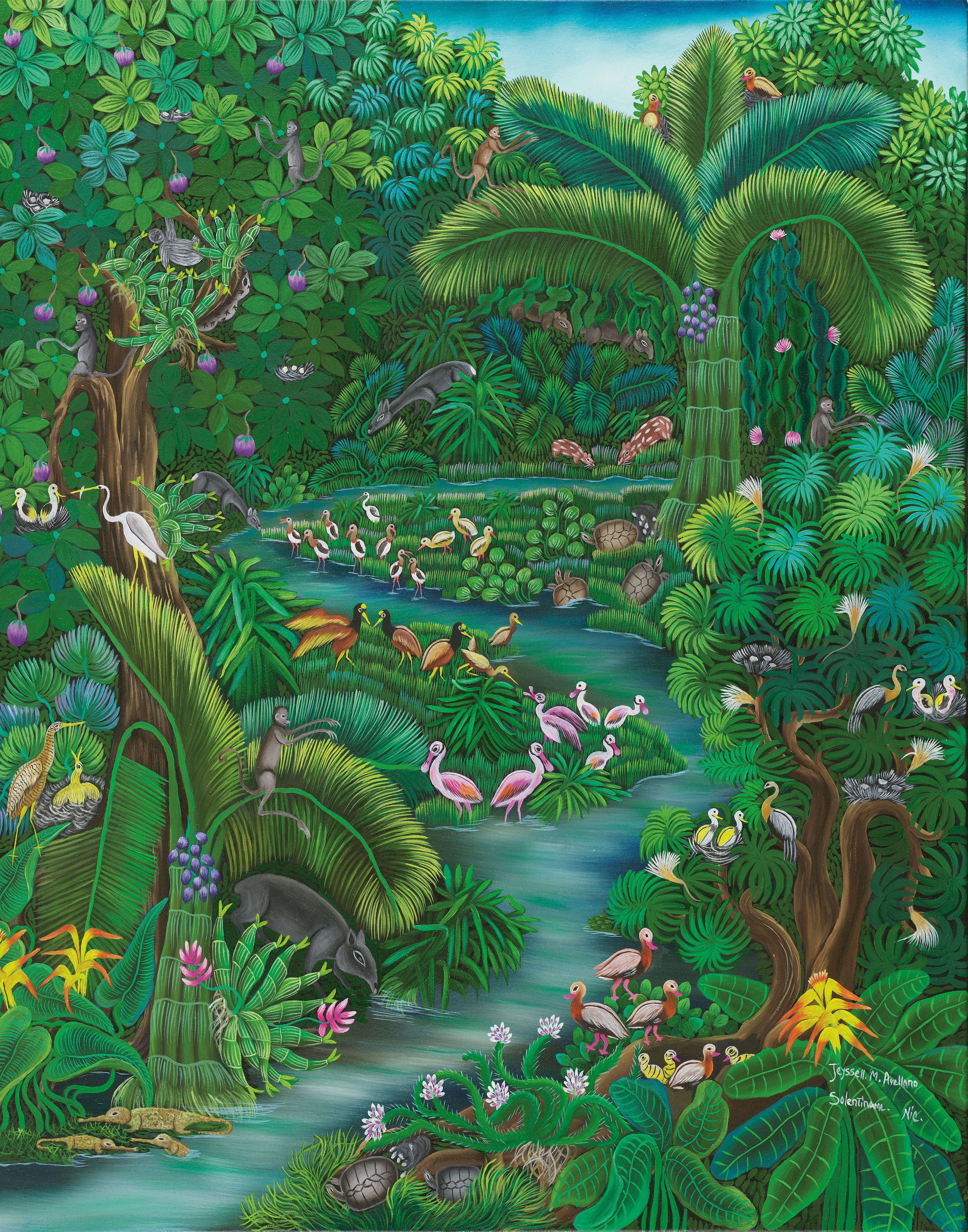 Artifact Puzzles - Jeyselle Solentiname Jungle Wooden Jigsaw Puzzle