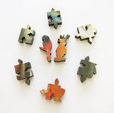 Artifact Puzzles - Alceste Campriani Pappagalli Wooden Jigsaw Puzzle