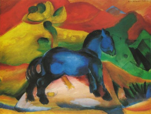 Artifact Puzzles - Franz Marc 1912 Blue Horse Wooden Jigsaw Puzzle