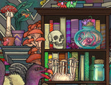 Ecru Puzzles - Aaron Wolf Library Of Spells And Sorcery Wooden Jigsaw Puzzle