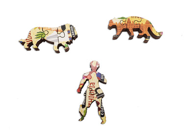 Artifact Puzzles - Liv Wan Africa Map Wooden Jigsaw Puzzle