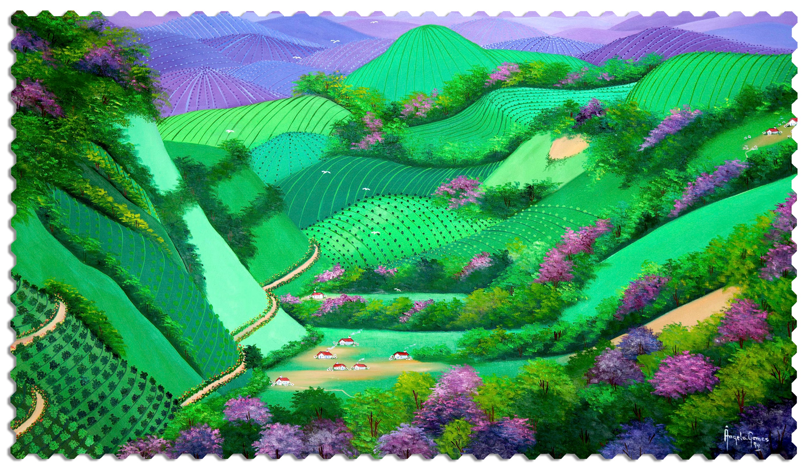 Ecru Puzzles - Angela Gomes Canaa Valley Wooden Jigsaw Puzzle