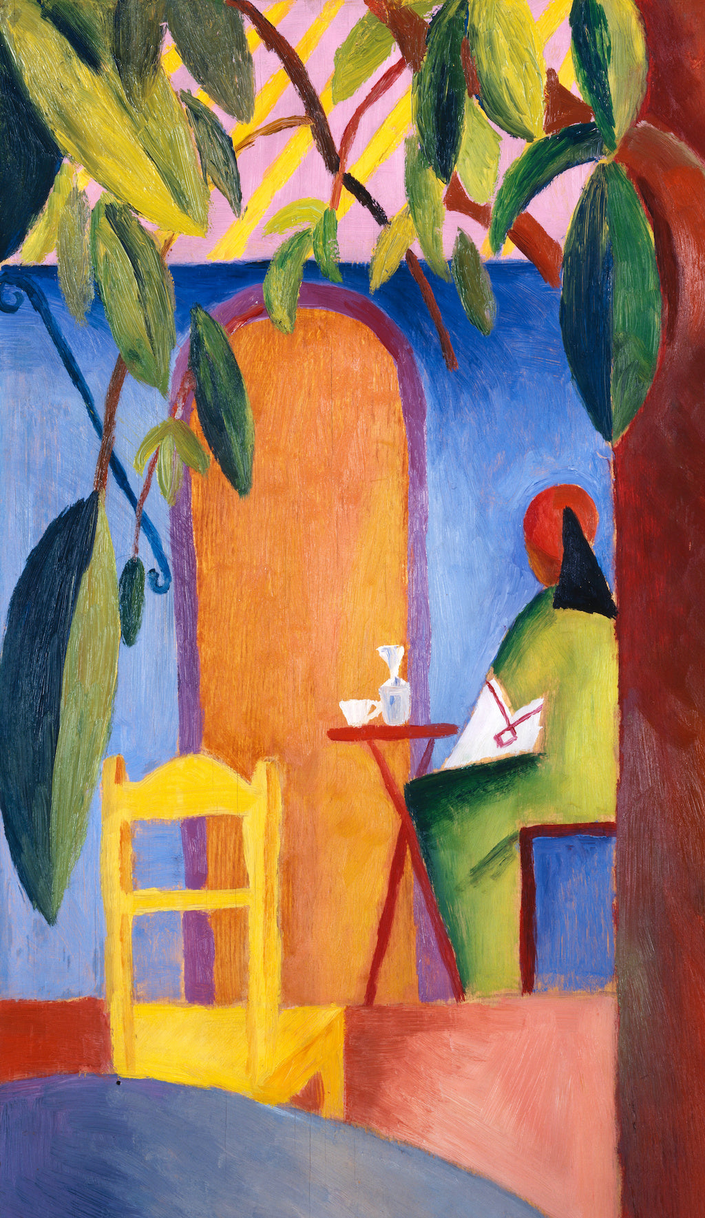 Artifact Puzzles - August Macke Turkish Cafe Wooden Jigsaw Puzzle