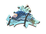 Artifact Puzzles - Joe Vaux Big Fish Eat Little Fish Wooden Jigsaw Puzzle