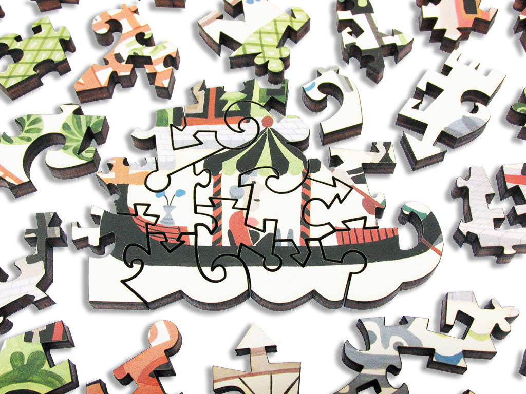 Artifact Puzzles - Jim Flora Chioggia Wooden Jigsaw Puzzle