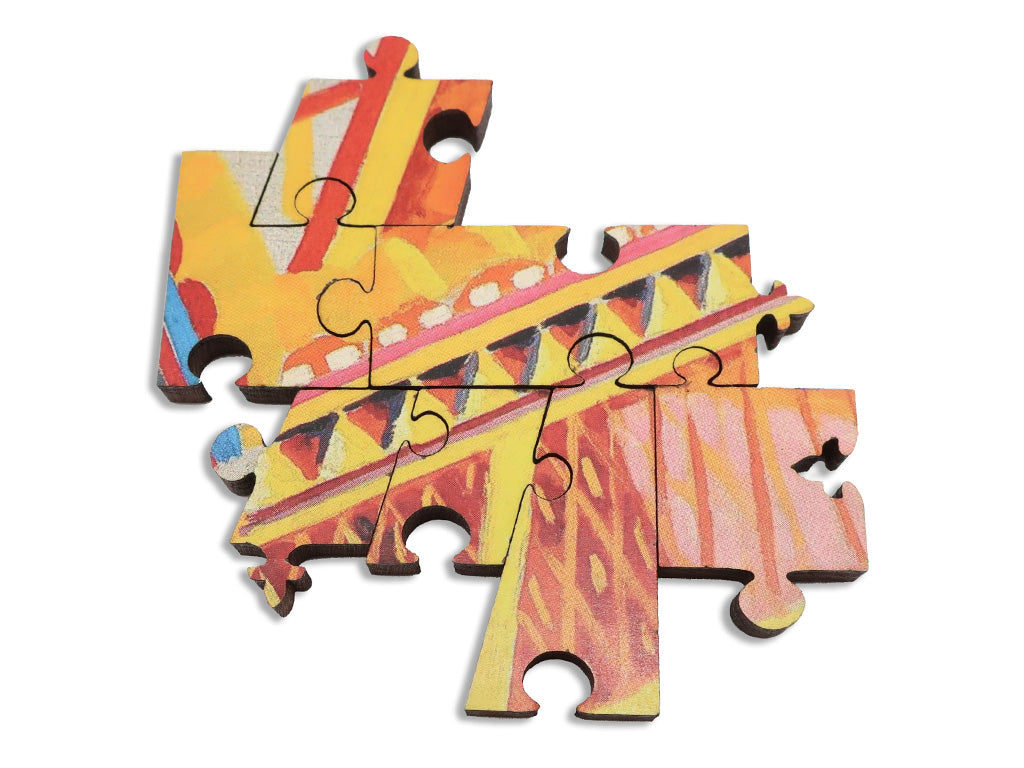 Ecru Puzzles - Robert Delaunay Eiffel Tower Wooden Jigsaw Puzzle