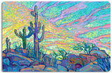 Artifact Puzzles - Erin Hanson Dawning Saguaro Wooden Jigsaw Puzzle