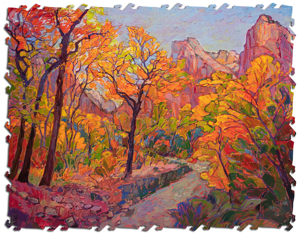 Ecru Puzzles - Erin Hanson Hues Of Zion Wooden Jigsaw Puzzle