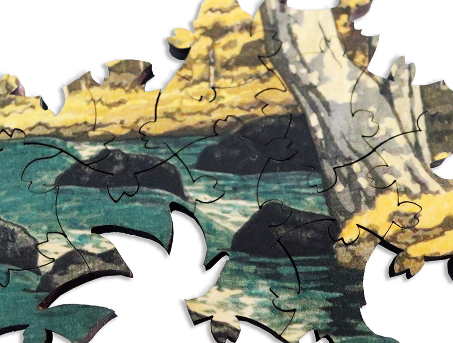Ecru Puzzles - Kawase Hasui Fall Wooden Jigsaw Puzzle
